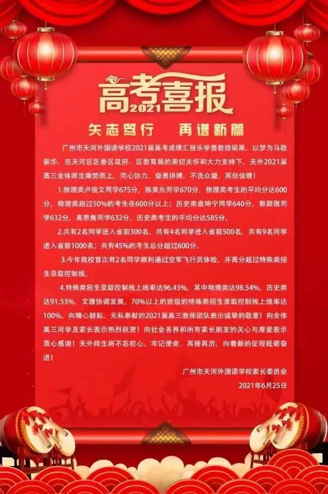 广东省复读学校喜报格式详解